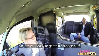 Female Fake Taxi -  Nerdy blonde getting fucked by her hung passenger