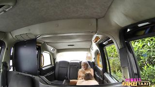 Female Fake Taxi - Lesbian kissing is not enough for this horny blonde