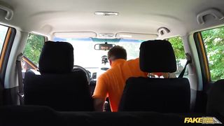 Fake Driving School -  Couple stated fucking in a training machine and finished fucking on the street HD 720