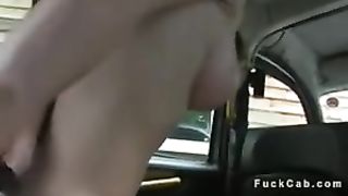 FakeTaxi - Tied up blonde fucks in fake cub in public