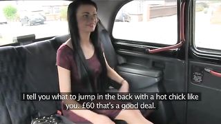 FakeTaxi Young girl with sexy tattoos in backseat creampie
