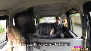 Female Fake Taxi Shocked Firemans hose gets drained