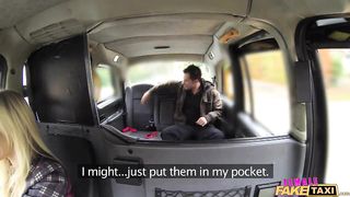 Female Fake Taxi Dirty driver gargles coppers cum