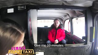 Female Fake Taxi Sexy driver sucks and fucks fare to get even