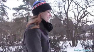 Public Agent Inked ginger Irina Vega earns cash for fucking