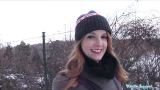 Public Agent Inked ginger Irina Vega earns cash for fucking