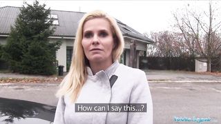 Public Agent Desperate MILF Black Canary Fucks for a Job