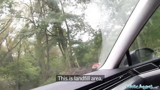 Public Agent Backseat creampie for Jessica Beil and her wet pussy