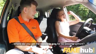 Fake Driving School Horny minx Alexis Crystal desires drivers cock