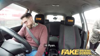 Fake Driving School 2 students have hot backseat sex when instructor leaves