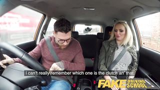 Fake Driving School 2 students have hot backseat sex when instructor leaves