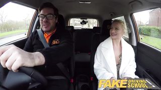 Fake Driving School Blonde Polish babes pussy gets slammed