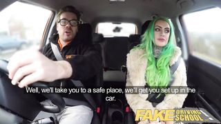 Fake Driving School Wild fuck ride for tattooed busty big ass beauty