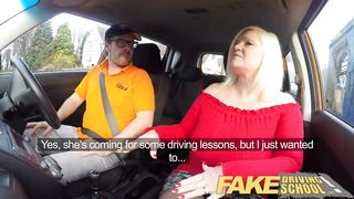 Fake Driving School Busty mature MILF sucks and fucks lucky instructor