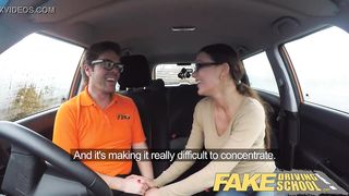 Fake Driving School Hot learner needs instructors big cock in her pussy and mouth to relax