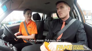 Fake Driving School Backseat blowjobs and deep creampie for super sexy minx