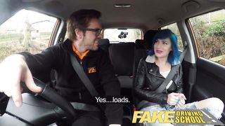 Fake Driving School Instructor cums over learners pussy after anal