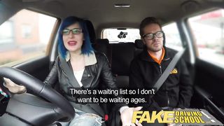 Fake Driving School Instructor cums over learners pussy after anal