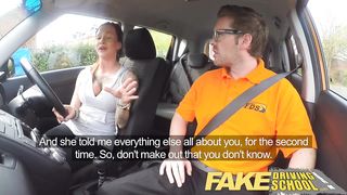 Fake Driving School Messy creampie advanced lesson for tattooed thot
