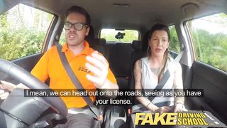 Fake Driving School Advanced horny lesson in sweaty messy creampie