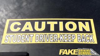 Fake Driving School loves her big natural young tits pov sex