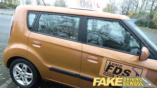 Fake Driving School loves her big natural young tits pov sex