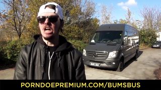 HD BUMS BUS - Fingering & cock sucking with exhibitionist Latin Panther