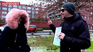 LETSDOEIT - Innocent Czech Teen Katy Rose picked up and fucked in the German fuck bus