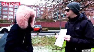 LETSDOEIT - Innocent Czech Teen Katy Rose picked up and fucked in the German fuck bus