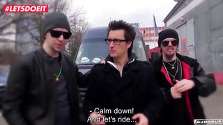 LETSDOEIT - Stunning twins get wild fuck on the road in Berlin (Silvia Dellai, Eveline Dellai)