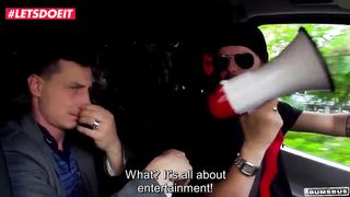 Brunette Babe Nailed hardcore in the backseat of a van