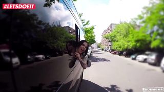 Brunette Babe Nailed hardcore in the backseat of a van