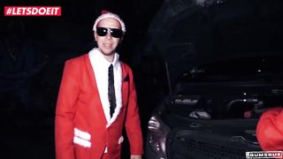 LETSDOEIT - Germen Teen fucks Strangers in a Van on Christmas Eve (Lullu Gun)