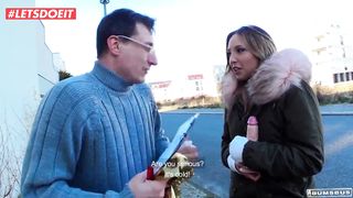 German Big Ass Teen Wants it Hard in the Bums-Bus (Kim Davis)