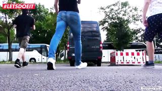 LETSDOEIT - German Babe Gets Nailed By a Big Cock in the Bus (Sina Longleg)