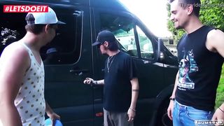 LETSDOEIT - German Babe Gets Nailed By a Big Cock in the Bus (Sina Longleg)