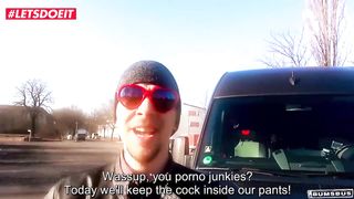 LETSDOEIT - Valentines Day Rough Sex in The German Bus