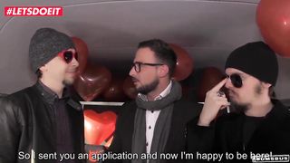 LETSDOEIT - Valentines Day Rough Sex in The German Bus