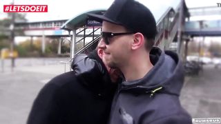 LETSDOEIT - Hot MILF Redhead Big Tits Stepmom Takes A Stranger's Cock In Van