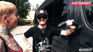 LETSDOEIT - Tattooed Blonde Milf Fucked Hard In The Sex Bus