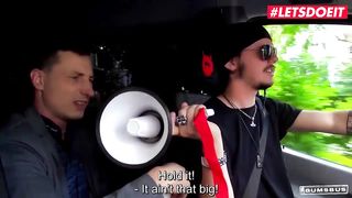 LETSDOEIT - Brunette Babe Xania Wet Spend Her Lunch Break On The Bus