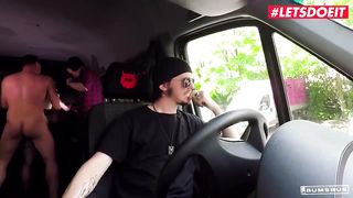 LETSDOEIT - Brunette Babe Xania Wet Spend Her Lunch Break On The Bus