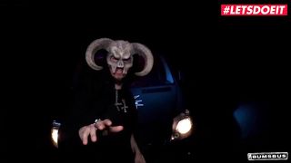 LETSDOEIT - Halloween Party With Devilish German Teen Jezzicat And Jason Steel