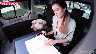 VIP SEX VAULT - Pretty teen Cindy gets her pussy fucked by the cab driver for a free ride