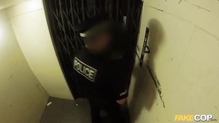 Fake Cop fucking a horny hottie in an elevator
